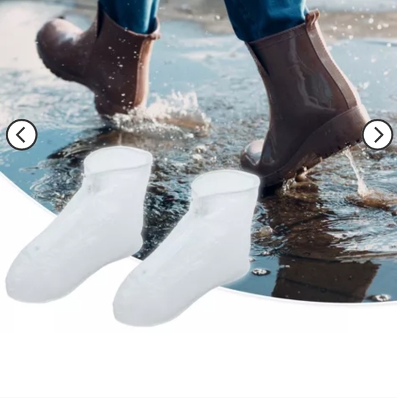 Unique Bargains Unisex Waterproof Reusable Rain Shoe Covers Ankle high top Boots - Picture 4 of 6